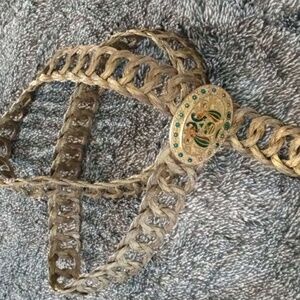 Vintage twisted wire peacock buckle belt